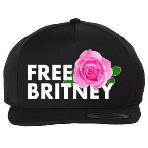 Free Britney Pink Rose Flower Wool Snapback Cap