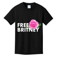 Free Britney Pink Rose Flower Kids T-Shirt