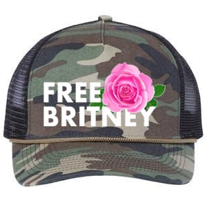 Free Britney Pink Rose Flower Retro Rope Trucker Hat Cap