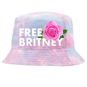 Free Britney Pink Rose Flower Tie-Dyed Bucket Hat