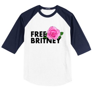 Free Britney Pink Rose Flower Baseball Sleeve Shirt