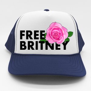 Free Britney Pink Rose Flower Trucker Hat