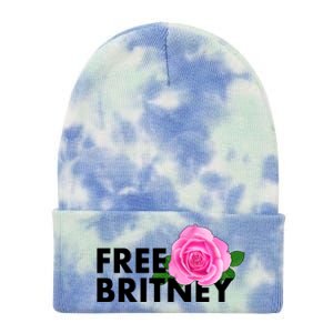 Free Britney Pink Rose Flower Tie Dye 12in Knit Beanie