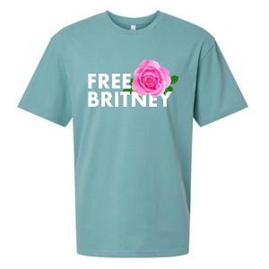 Free Britney Pink Rose Flower Sueded Cloud Jersey T-Shirt