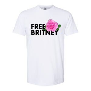 Free Britney Pink Rose Flower Softstyle CVC T-Shirt