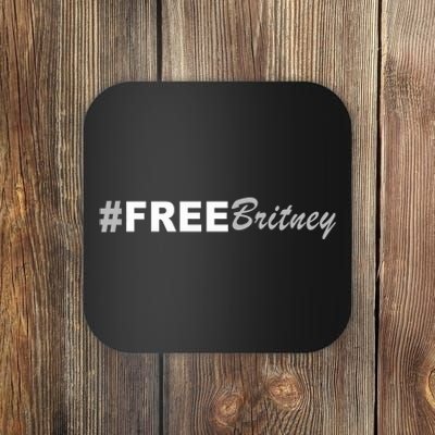 Free Britney Simple Hashtag Logo Coaster