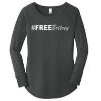 Free Britney Simple Hashtag Logo Women's Perfect Tri Tunic Long Sleeve Shirt