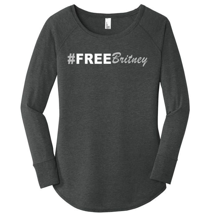 Free Britney Simple Hashtag Logo Women's Perfect Tri Tunic Long Sleeve Shirt