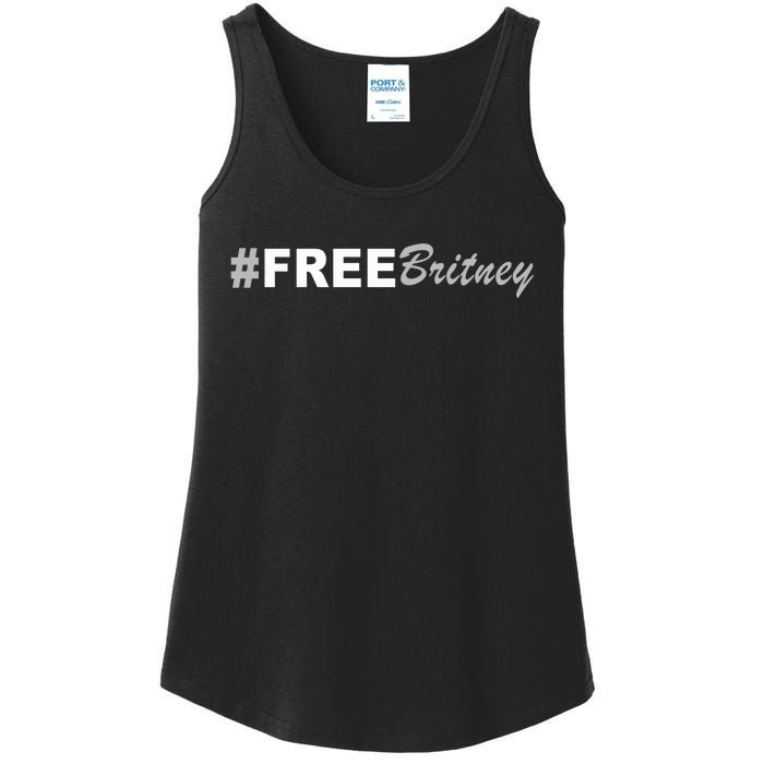 Free Britney Simple Hashtag Logo Ladies Essential Tank