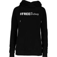 Free Britney Simple Hashtag Logo Womens Funnel Neck Pullover Hood