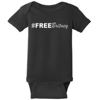 Free Britney Simple Hashtag Logo Baby Bodysuit