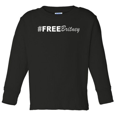 Free Britney Simple Hashtag Logo Toddler Long Sleeve Shirt