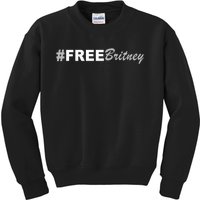 Free Britney Simple Hashtag Logo Kids Sweatshirt