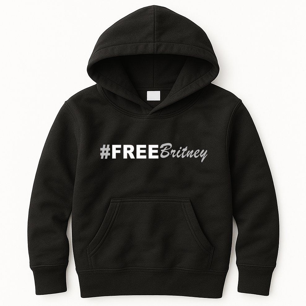 Free Britney Simple Hashtag Logo Kids Hoodie