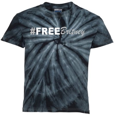 Free Britney Simple Hashtag Logo Kids Tie-Dye T-Shirt