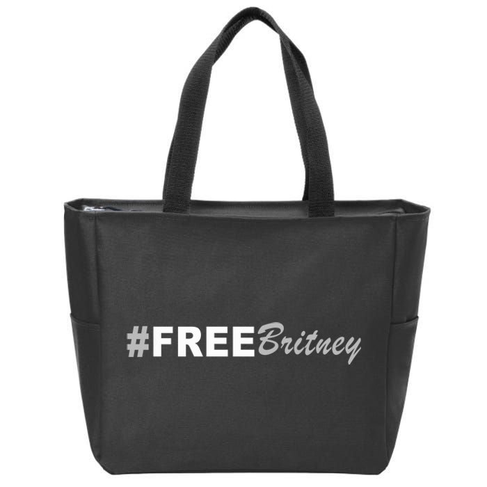 Free Britney Simple Hashtag Logo Zip Tote Bag