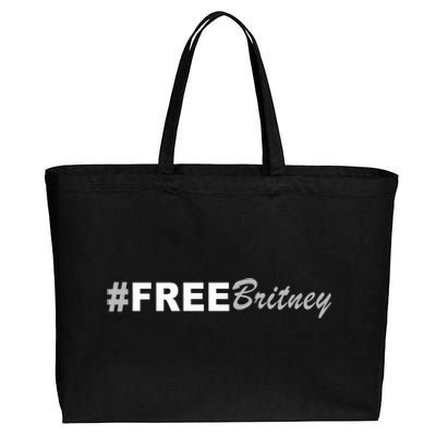 Free Britney Simple Hashtag Logo Cotton Canvas Jumbo Tote