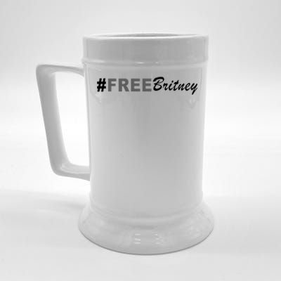 Free Britney Simple Hashtag Logo Beer Stein