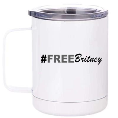 Free Britney Simple Hashtag Logo 12 oz Stainless Steel Tumbler Cup