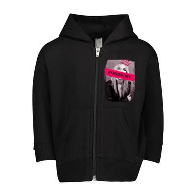 Free Britney Spears #FREEBRITNEY Toddler Zip Fleece Hoodie