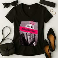 Free Britney Spears #FREEBRITNEY Women's V-Neck T-Shirt