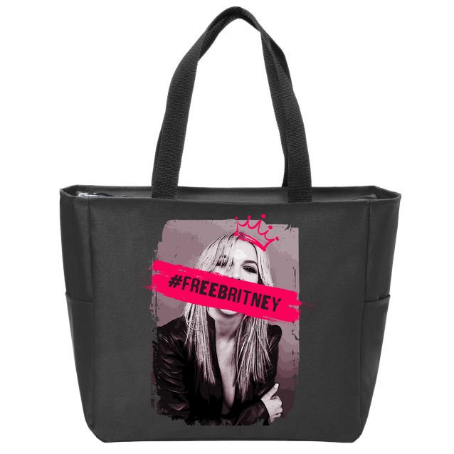 Free Britney Spears #FREEBRITNEY Zip Tote Bag