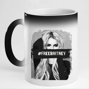 Free Britney Grey Style 11oz Black Color Changing Mug