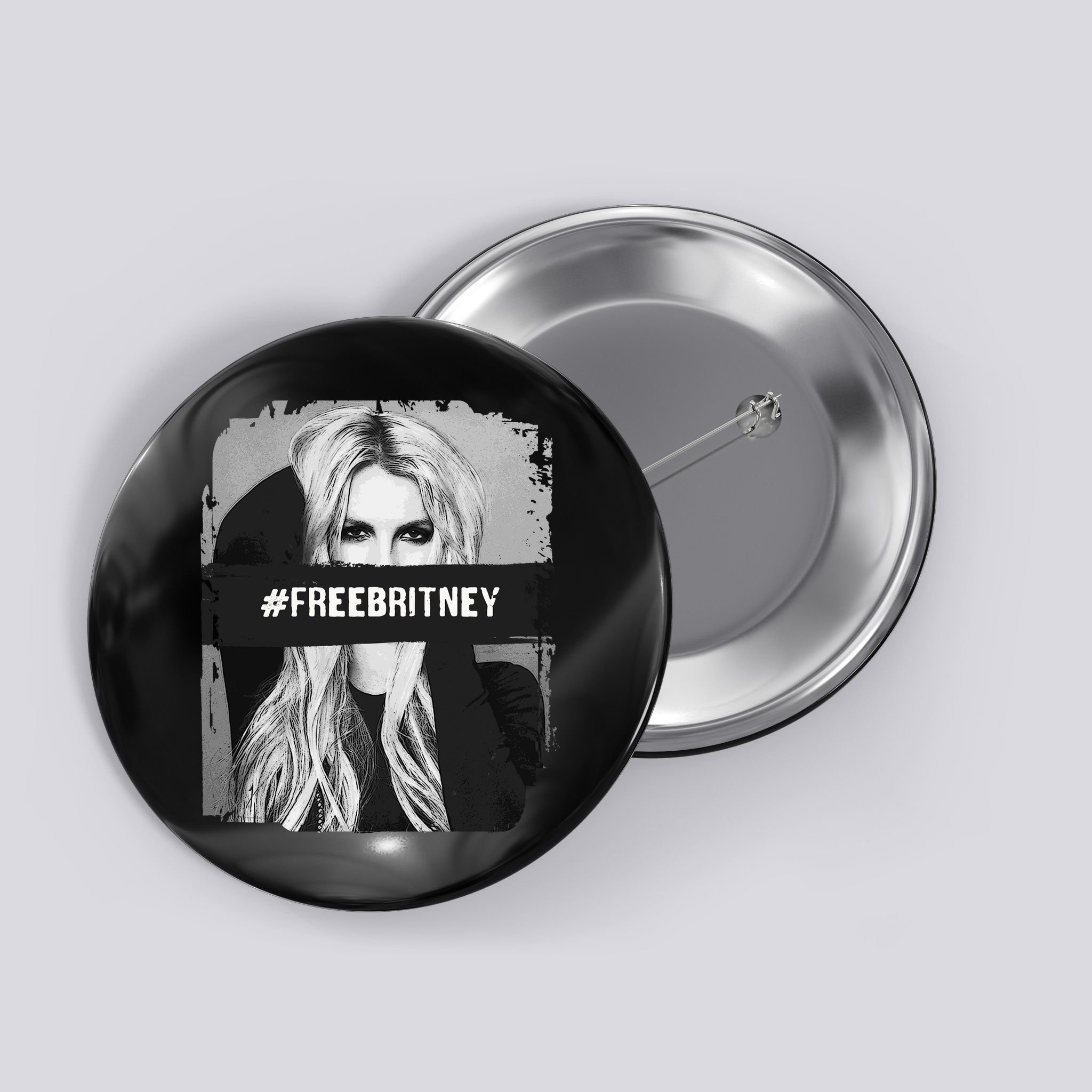 Free Britney Grey Style Button