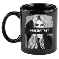 Free Britney Grey Style 11oz C Handle Ceramic Mug