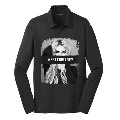 Free Britney Grey Style Silk Touch Performance Long Sleeve Polo