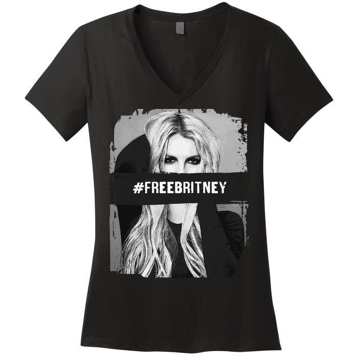 Free Britney Grey Style Women's V-Neck T-Shirt