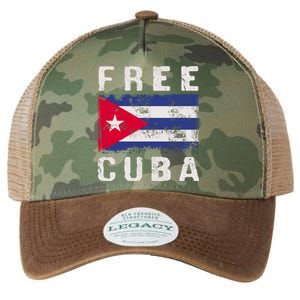 Free Cuba Distressed Flag Legacy Tie Dye Trucker Hat