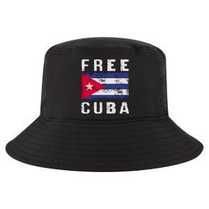 Free Cuba Distressed Flag Cool Comfort Performance Bucket Hat