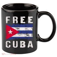 Free Cuba Distressed Flag 11oz C Handle Ceramic Mug