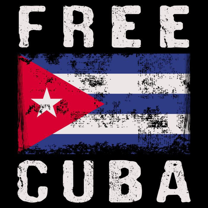 Free Cuba Distressed Flag Flatbill Hat