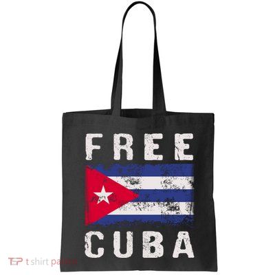 Free Cuba Distressed Flag Bag