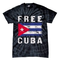 Free Cuba Distressed Flag Tie-Dye T-Shirt