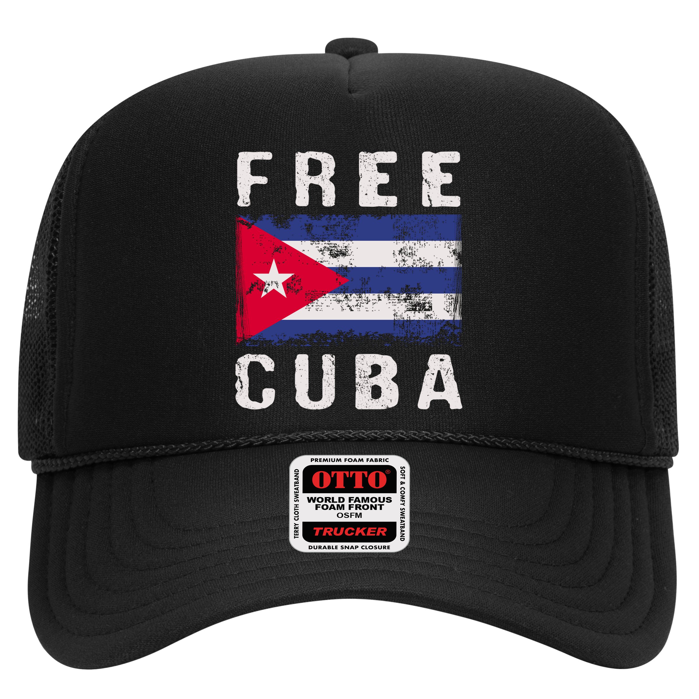 Free Cuba Distressed Flag Hat