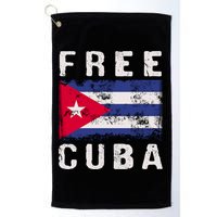 Free Cuba Distressed Flag Golf Towel