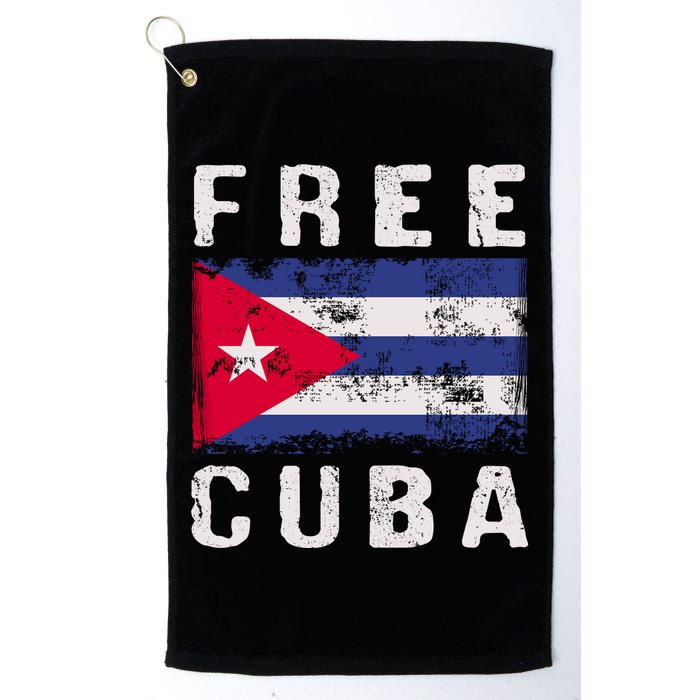 Free Cuba Distressed Flag Golf Towel