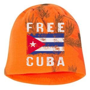 Free Cuba Distressed Flag Kati - Camo Knit Beanie