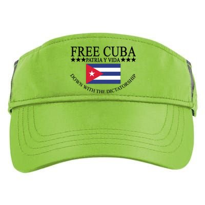 Free Cuba Down With The Dictatorship Adult Drive Performance Visor