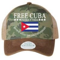 Free Cuba Down With The Dictatorship Legacy Tie Dye Trucker Hat