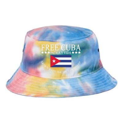 Free Cuba Down With The Dictatorship Tie Dye Newport Bucket Hat