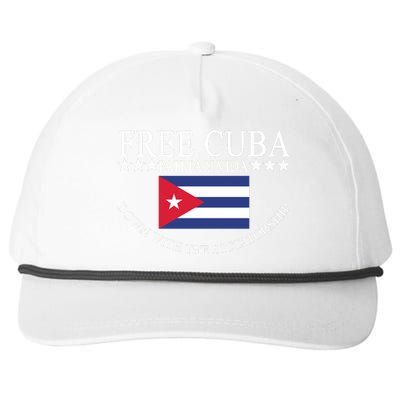 Free Cuba Down With The Dictatorship Snapback Five-Panel Rope Hat