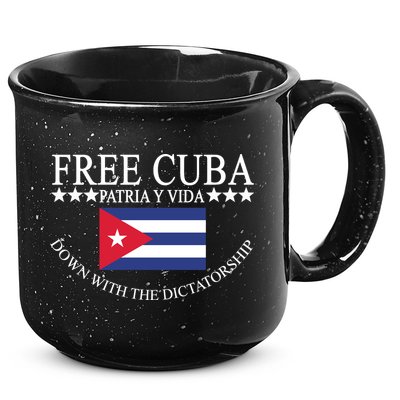 Free Cuba Down With The Dictatorship 15oz Campfire Ceramic Mug