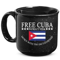 Free Cuba Down With The Dictatorship 15oz Campfire Ceramic Mug