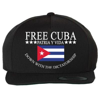 Free Cuba Down With The Dictatorship Wool Snapback Cap