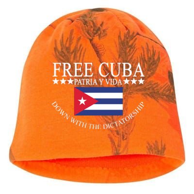 Free Cuba Down With The Dictatorship Kati - Camo Knit Beanie