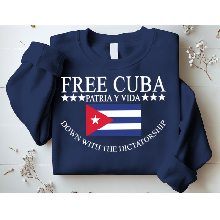 Free Cuba Down With The Dictatorship Sweatshirt